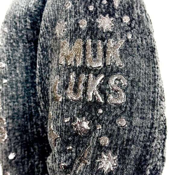 Muk Luks Womens Cabin Socks 2 Pair Pack L/XL 8-10 With Non-Skid Bottom - Picture 5 of 6